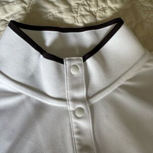 Walter Hagen women’s sleeveless mock polo pure white - size L